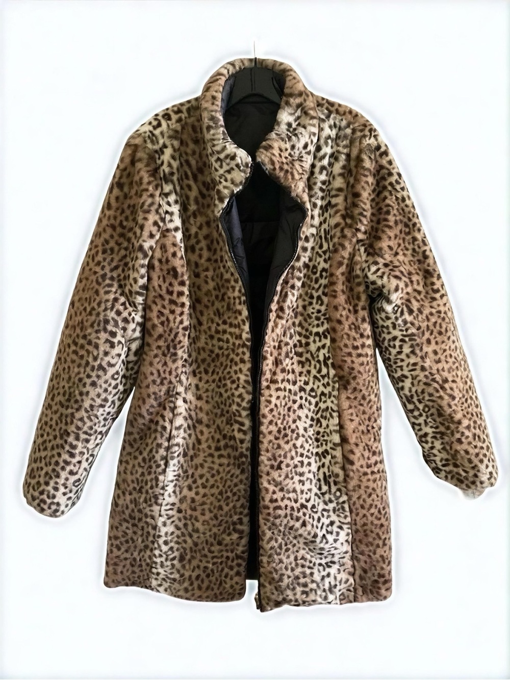 Coldwater Creek Women's Faux Leopard Print Coat - Brown